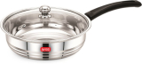Avias Saiva Urbana Fry Pan Fry Pan 22 Cm Diameter With Lid 1.1 L Capacity(Stainless Steel, Induction Bottom)