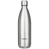 Amazon Brand – Solimo Stainless Steel Insulated Cola Bottle (1000Ml) | Superior Durability | 100% Food-Safe | Leak Proof | Bpa-Free Cap (Steel Finish)