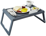 Amazon Brand – Solimo Reinforced Polypropelene Plastic Multipurpose Foldable Tray – Grey