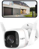 Tp-Link Tapo 3Mp 1296P High Definition Outdoor Cctv Security Wi-Fi Smart Camera | Alexa Enabled | Weatherproof | Night Vision | 2-Way Audio | Sd Storage (Tapo C310) White