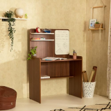 Green Soul Dora Study Table With Writing Board & Bookshelf | Is-3087 Engineered Wood| Computer/Writing Desk For Home, Adults & Students, Brown, 3 Year Warranty