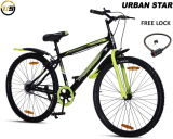 Urban Star 26T | Semi Assembled | Mtb Cycle | Premium Quality | Green / Black | 26 T Mountain Cycle(Single Speed, Green, Black)