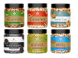 Nature Purify Dried Fruit Combo 1.2Kg (Almond,Cashew,Apricot,Raisins,Black Raisins-200G,Pista-180G)-All Premium