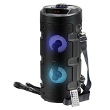 Artis Ms301 Wireless Bluetooth Portable Party Speaker With Rgb Glow Lights, Wired Mic, Remote Control, Fm Radio & Aux In/Usb/Tf Card Reader Input (20W Rms Output)