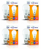 Wipro Polycarbonate Garnet Base E27 5-Watt Led Bulb (Pack Of 4, Warm White)