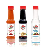 Tomezza Red Chilli Sauce, Soya Sauce And Synthetic Vinegar, Combo Offer Offer Pack Of 3 (200G Each)