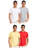 Amazon Brand – Symbol Men’S Solid Regular Fit T-Shirt (Pack Of 5) (Ss20Symtee42-C_Multi-Clr3 S)