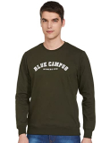 Numero Uno Men’S Fleece Regular Crew Neck Sweatshirt (Kmssfc43-Olive-L_Olive_Large)
