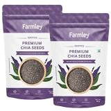 Farmley Premium Chia Seeds For Eating 400G (200G*2) | Rich In Fibre Seeds | Chia Seeds For Weight Loss | Healthy Diet Snacks