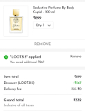 Loot : Premium/ Luxury Men’s & Women’s perfumeApply Code : LOOT315