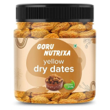 Goru Nutrixa Dried Dates Yellow 1Kg | Sukha Khajoor | Peela Khajoor | Kharik | Kharak | Kharek | Pila Chuara | Natural & Healthy Superfood Chhuara | Rich In Nutrients & Fiber