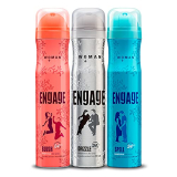 Engage Combo Pack Deo Spray For Women (Blush, Drizzle And Spell), Skin Friendly, (Pack Of 3; 150Ml Each), 450Ml