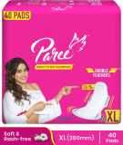 Paree Soft & Rash Free Xl Sanitary Pad, With 3 Seconds Absorption For Heavy Flow Sanitary Pad(Pack Of 40)