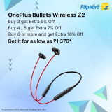 OnePlus Bullets Wireless Z2 Bluetooth Headset for ₹1,699.👉 Buy 3 Get Extra 5% Off, Buy 4/5 Get Extra 7% Off, Buy 6 or more Get Extra 10% OffLink : Get it for ₹1,376 using Bank OfferHurry, Order Now on Flipkart!!