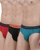 One8 By Virat Kohli Men’S Solid Brief (202C1_Brick Red/Sea Green/Black_S)