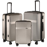 Nasher Miles Fifth Avenue Expander Hard-Side Polycarbonate Luggage Set Of 3 Grey Trolley Bag Bags (55, 65 & 75 Cm)