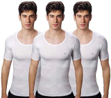 Lux Venus Men’S Solid Vest (Pack Of 3) (100) White