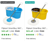 Flipkart Smartbuy Blue Bucket Mop Set at ₹549 More Options: