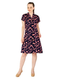 Karmic Vision Women’S Rayon A-Line Mini Dress (Sku000793_L_Multi-Coloured_40)