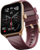 Cellecor M5 Plus 2.01″ Ips Hd Display | 700 Nits | Bt-Calling | Aod | Ip67 | Bt V5.4| Smartwatch(Gold Burgundy Strap, Free Size)