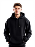 Glowic Men’s Hoodie | Oversized Stylish Sweatshirt for Winter Wear | Trendy Casual Hoodie for Men | Perfect for Gym, Travel, Streetwear Fashion (in, Alpha, XL, Regular, Black)