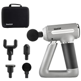 Beatxp Bolt Elite Deep Tissue Massage Gun With Hard Carrying Case Percussion Cordless Massager For Full Body Pain Relief For Athletes, Gym Professional, 1 Year Warranty,Corded Electric, Glossy Silver