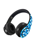 Macmerise Blue Triangles On-Ear Bluetooth Headphone With Upto 10 Hours Playback, Fm Radio, Sd Card, Soft Padded Ear Cushions And Passive Noise Isolation | Decibel Wireless Headphone