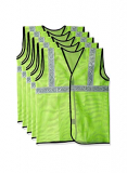 Abs Industry 2 Inches Safety Jacket Net Radium Type (Set Of 5 Pcs) (Green)