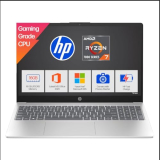 Hp 15, Amd Ryzen 7 7735Hs Laptop (16Gb Ddr5,512Gb Ssd) Anti-Glare, Micro-Edge,15.6”/39.6Cm, Fhd, Win11, M365 Basic(1Yr),Office Home24, Silver,1.59Kg, Fhd Camera W/Shutter, Backlit, Fc1038Au