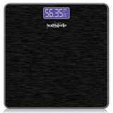 Healthgenie Digital Weight Machine For Body Weight Thick Tempered Glass Lcd Display Weighing Scale With 2 Years Warranty & Batteries Hd-221 (Brushed Black)