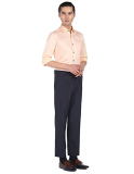Arrow Solid Slim Fit Satin Formal Shirt Orange