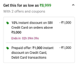 SAMSUNG Watch 4, 44mmSuper AMOLED bluetooth calling function & body composition tracking at ₹8,999 with SBI CC