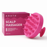 Arata Scalp Massager With Medical-Grade Silicone Bristles | For Dry, Oil Massage, Shampoo & Conditioning | Exfoliates, Boosts Hair Growth, Blood Flow, Prevents Dandruff & Hair Loss | For Men & Women