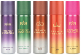 French Essence Luxury Combo Pack Noir,Recharge,Oud,Aura & Bloom (50Ml Each) Long Lasting Deo Deodorant Spray  –  For Men & Women(250 Ml, Pack Of 5)