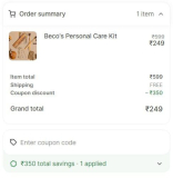 BECO LOOT : Personal Care Kit at ₹ 249Use Code : PTCK249Includes :Bamboo Toothbrushes (x2) Tongue Cleaner (x2) Neem Comb Cotton Buds (200 swabs)