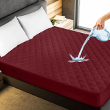 Gadda Co Fitted Queen Size Waterproof, Breathable, Stretchable Mattress Cover(Maroon)