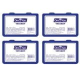 Soni Officemate Stamp Pad – Blue | 88Mm X 54Mm | Quick-Dry, Smudge-Free Ink | Crisp Impressions | Refillable & Durable | For Office, School, Craft & Diy | Pack Of 4