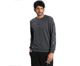Puma Men’S Polycotton Round Neck Sweatshirt (58176403_Dark Gray Heather_M)