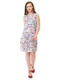 Karmic Vision Women’S Crepe A-Line Midi Dress (Sku000620_Xl_Multi_42) Multicolour