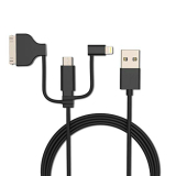 Bandridge Multifunctional 3-In-1 Sync And Charge Cable, Lightning Adapter, Fast Charging, Support Iphone, Android And Iphone, (1 Meter)