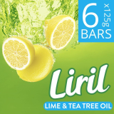 Liril Lime And Tea Tree Oil Bath Soaps,Paraben Free Soap Bar(6 X 125 G)