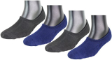 Neska Moda Women’S Liners Socks (Pack Of 4) (S1030-Gi-Terry-U-No-Nvyblk-4Pc-95_Black, Dark Blue_Free)