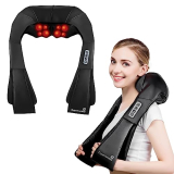 Expertomind Cervical Massager For Neck & Shoulder Pain Relief | Shiatsu Body Massager With Infrared Kneading Nodes | Relieves Muscular Tension & Stiffness | Electric Powered | Variable Intensity