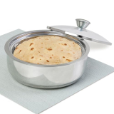 Borosil Stainless Steel Insulated Roti Server – 1.1L, Silver