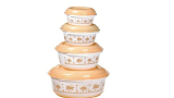 Aristo Supreme Plastic Storage Container Set Of 4, Color May Vary (Capacity – 350-650 – 1300-2500 Ml)