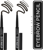 Mars 3D Makeup Eyebrow Pencil Eb-06-02 Natural Black Pack Of 2 With Lilium Aloevera Cream(Natural Black)