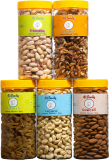 41 foods Dry fruits combo pack of Healthy 5 Kaju Pista Badam Akhrot Kishmish 750 GM Almonds, Pistachios, Cashews, Raisins, Walnuts(5 x 150 g)