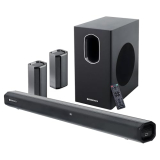 Zebronics Juke Bar 7600 Soundbar, 300 Watts, 5.1 Surround, Dual Rear Satellites, Triple Driver Soundbar, 6.5″” Subwoofer, Bluetooth | Hdmi (Arc) | Optical | Usb | Aux