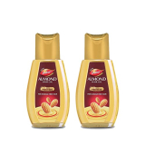Dabur Almond Hair Oil – 600Ml (300Ml*2) | Provides Damage Protection | Non Sticky Formula | For Soft & Shiny Hair | With Almonds, Soya Protein & Vitamin E