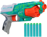 Nerf Elite Disrupter Blaster – 6 Dart Rotating Drum, 6 Official Elite Darts, Ages 8+ Guns & Darts(Green)